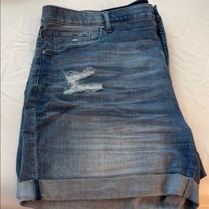Distressed Jean Shorts